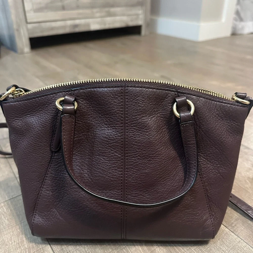 Coach Dark Brown Leather Crossbody Bag and Wallet - Picture 4 of 10